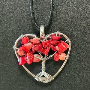 Handmade Assorted Tree of Life Heart Pendant Necklace - Women's Jewelry